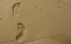 Stopy v písku