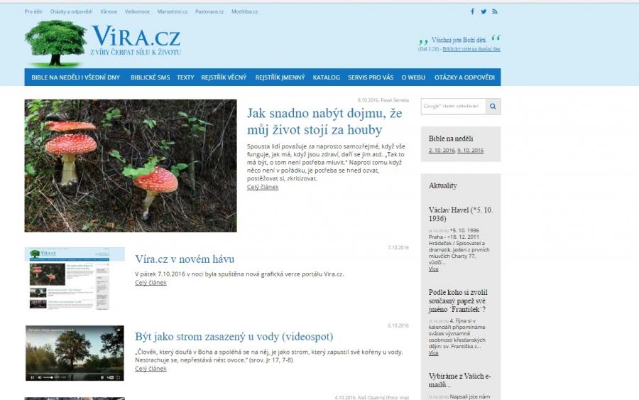 Víra.cz v novém hávu Víra.cz v novém hávu