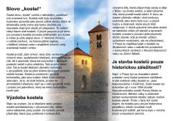 Noc kostelů - leták Proč existují kostely? (Aleš Opatrný)