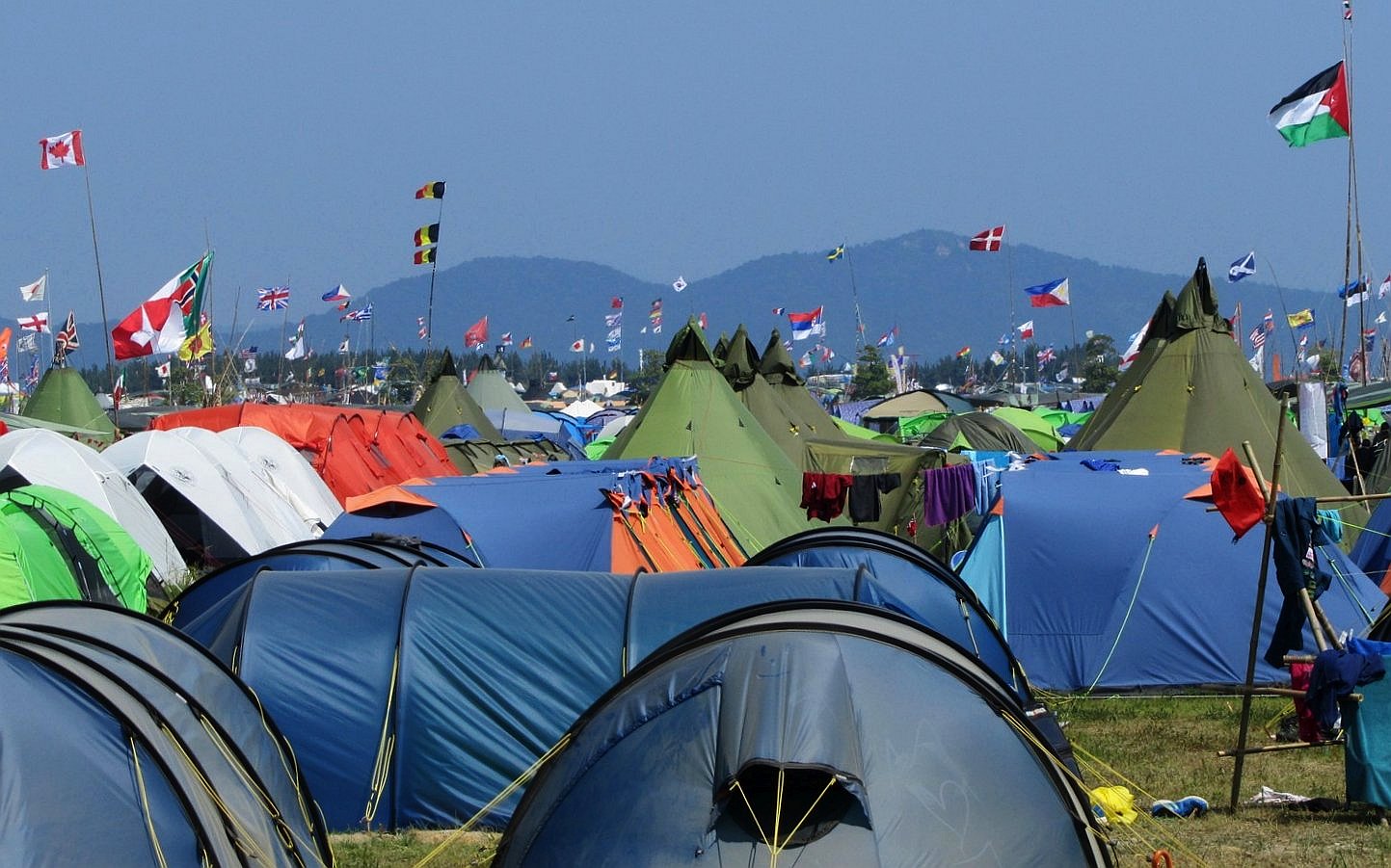 stany, tábor, vlajky, camp, mnoho, Jamboree 2015 / foto DM