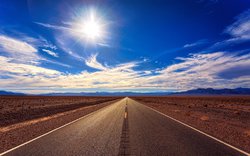 poušť, silnice, slunce / foto: pixabay.com