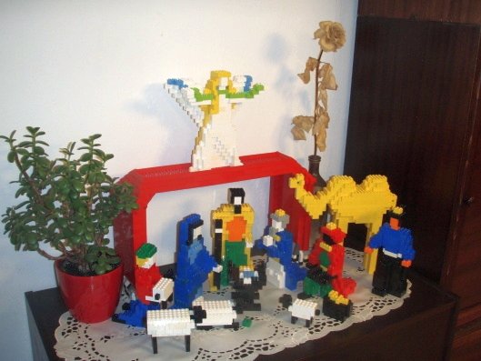 Betlem ze stavebnice LEGO - vánoční jesličky