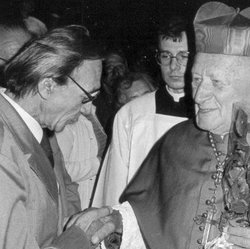 Josef Kemr a kardinál František Tomášek 1986 / foto: -ima-