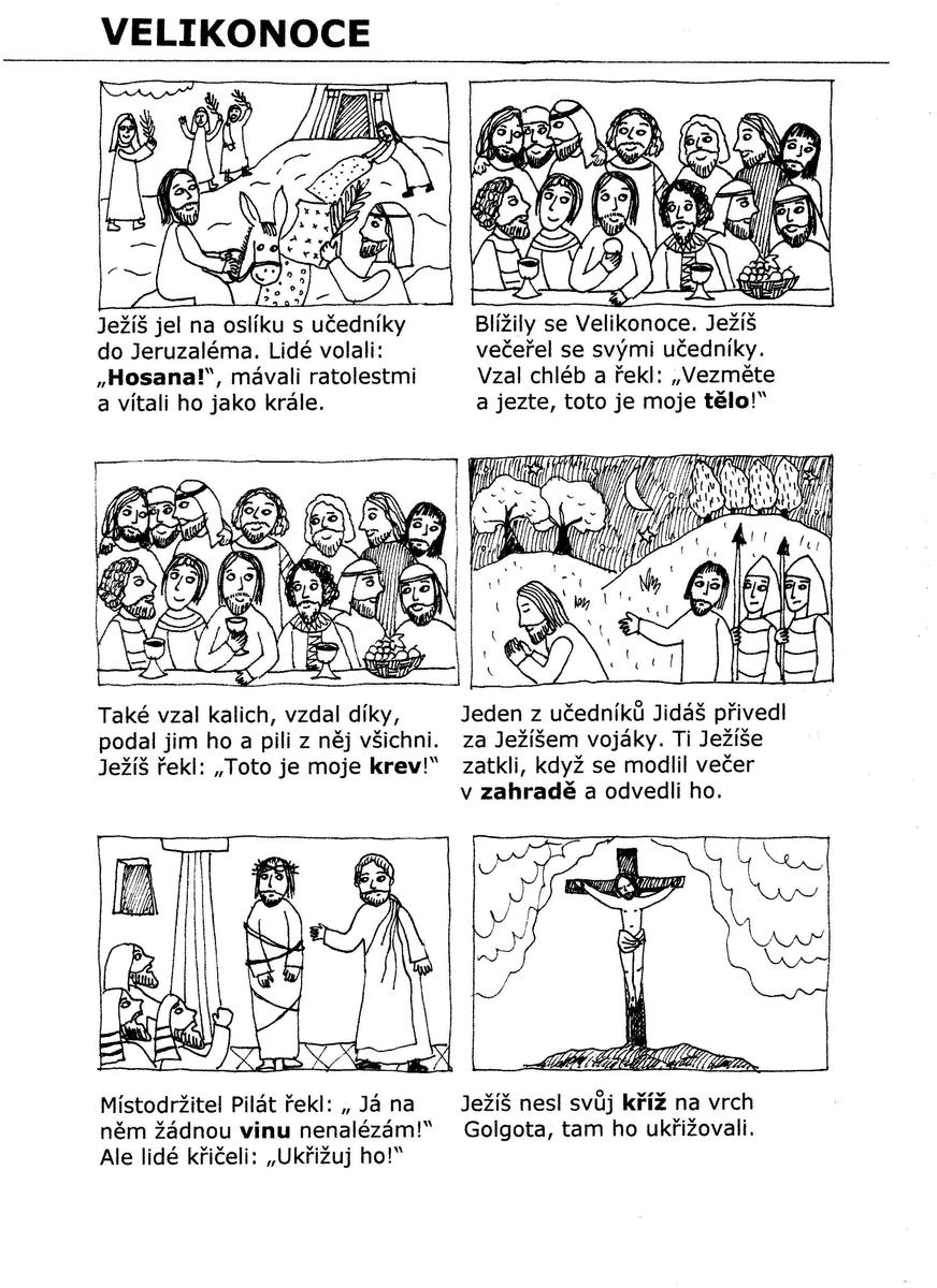 Velikonoce -  pracovní listy pro děti