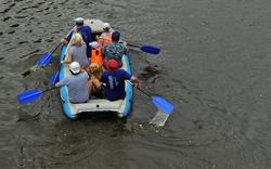 člun, raft, voda, lidé, skupina / -ima-