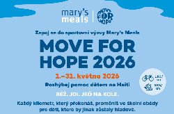 Sportovní výzva Move for Hope na podporu Mary’s Meals 
