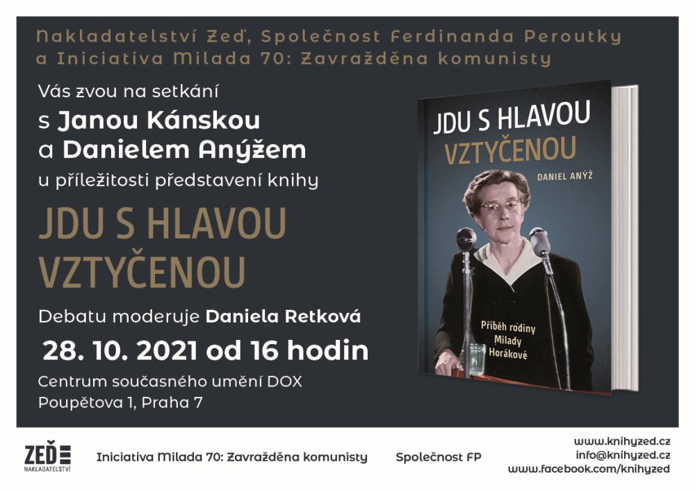 Beseda  s dcerou Milady Horákové 28.10.2021 v Praze 