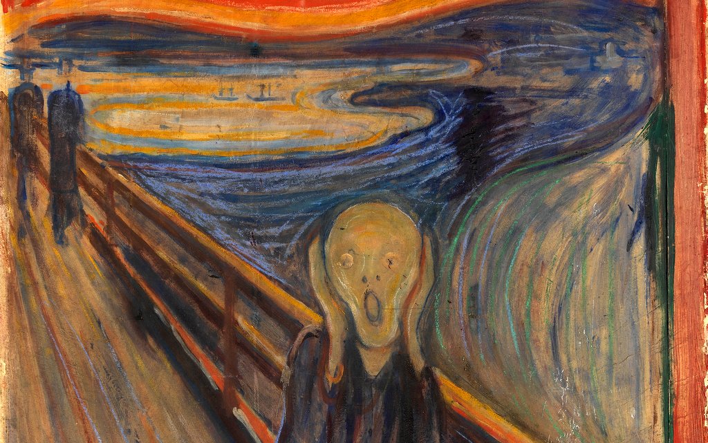 Edvard Munch, 1893 The Scream, oil, tempera and pastel on cardboard, National Gallery of Norway / zdroj WIKImédia