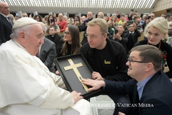 Papež František se setkal s primátorem ukrajinského města Lvov