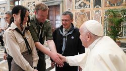 Papež, skauti / foto Vaticanmedia