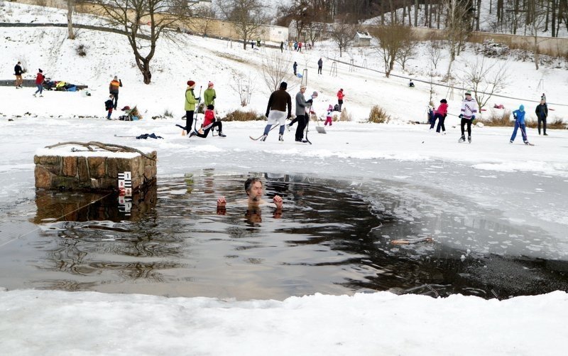 otužování, led, zima, lední hokej